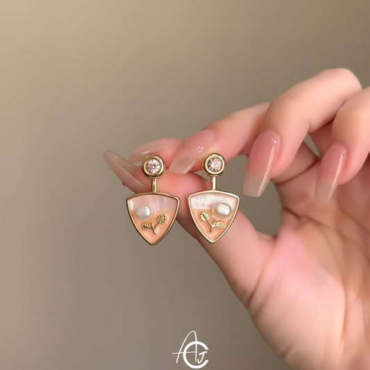 Daisy Studs Pink Earring