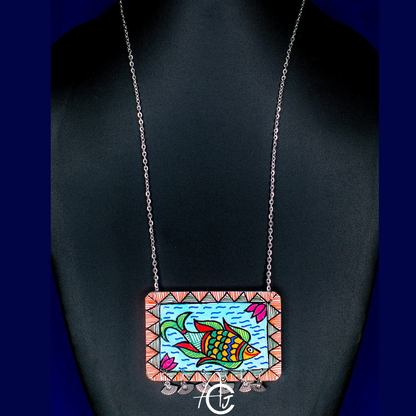 Statement Necklace, Handpainted : Handmade