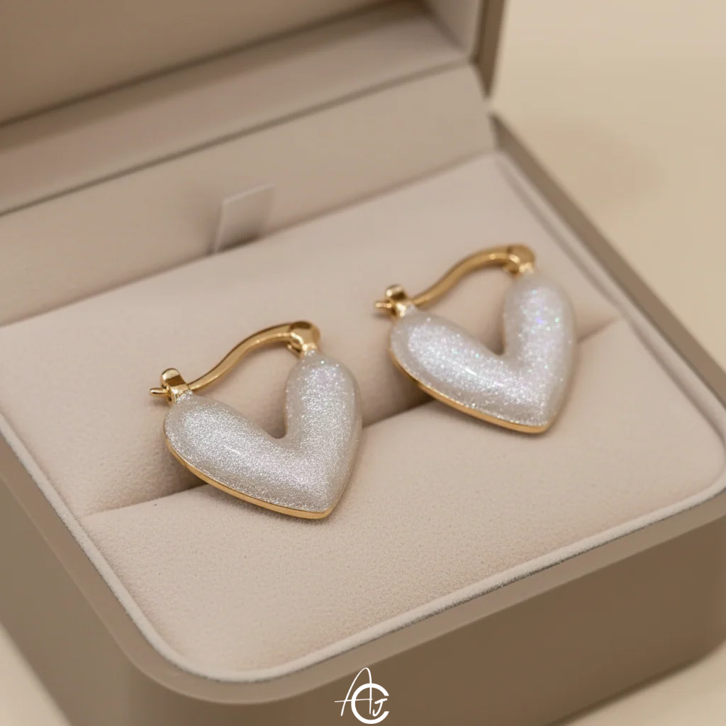 Bling Heart Earrings