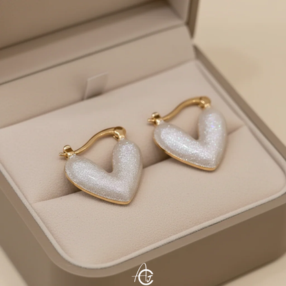 Bling Heart Earrings