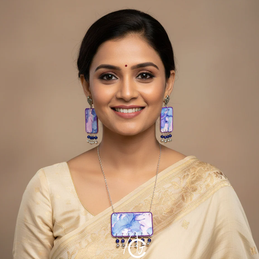 Fluid Necklace set : Handmade