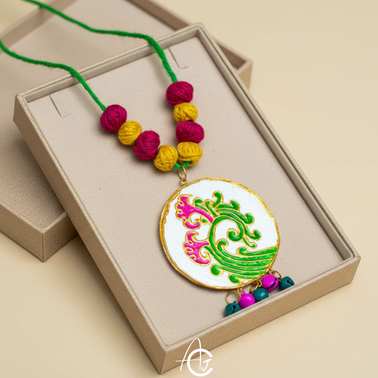 Statement Necklace, Handpainted : Handmade