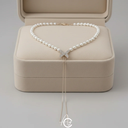 Pearls Butterfly Necklace