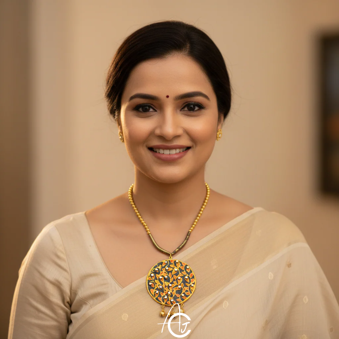 Statement Beauty Necklace, Handpainted : Handmade