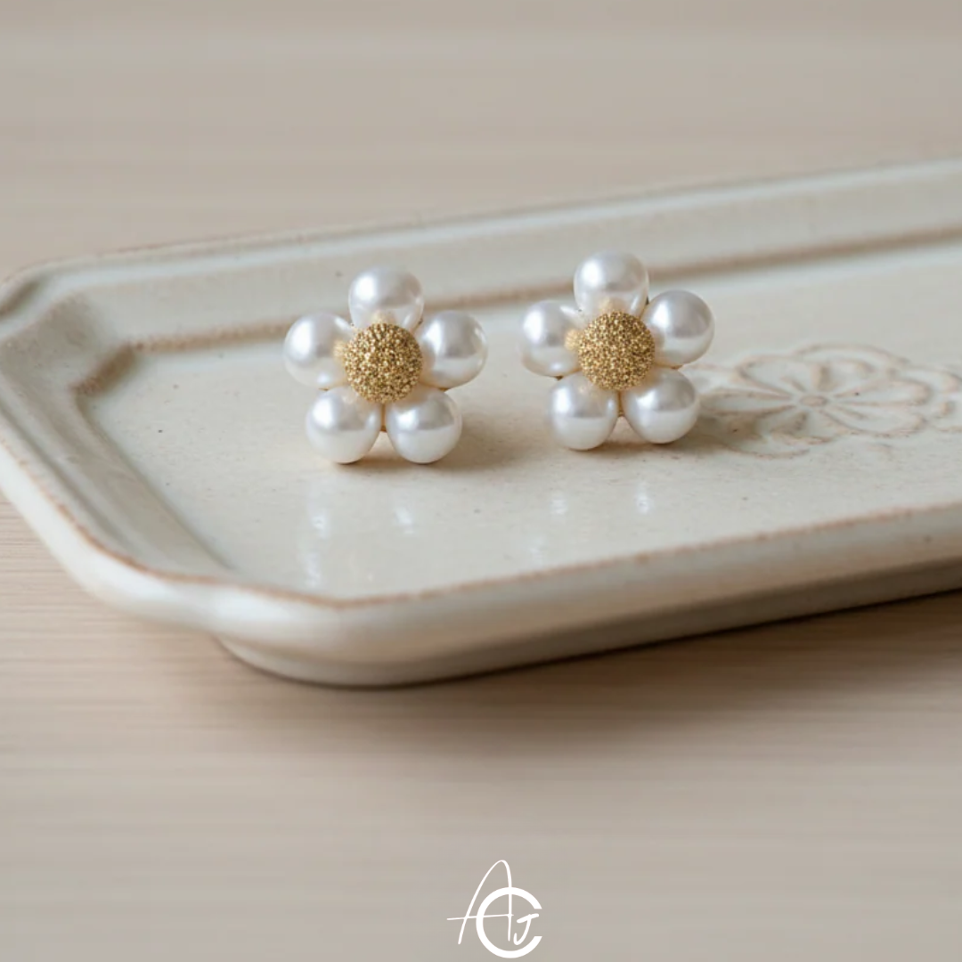 Pearl Flower Earrings