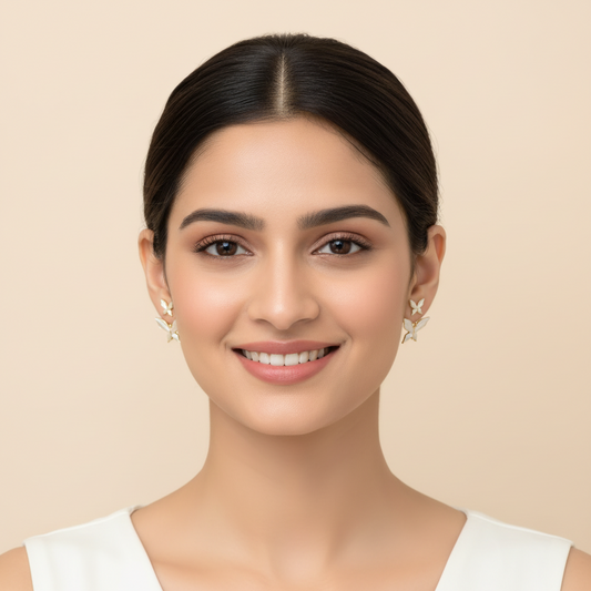 Bling Drop Butterfly Earrings