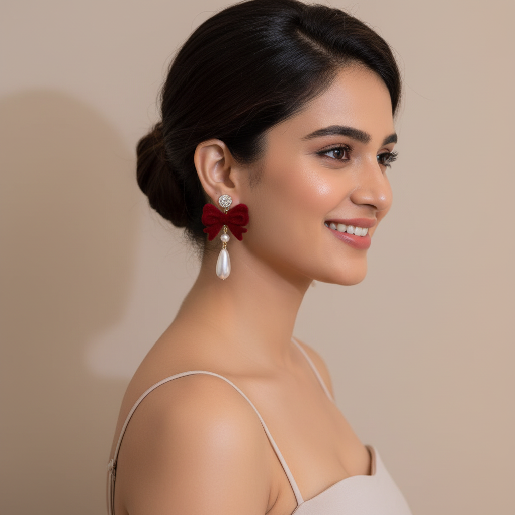 Cocktail Big Bow Earrings