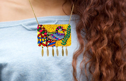 Statement Necklace, Handpainted : Handmade
