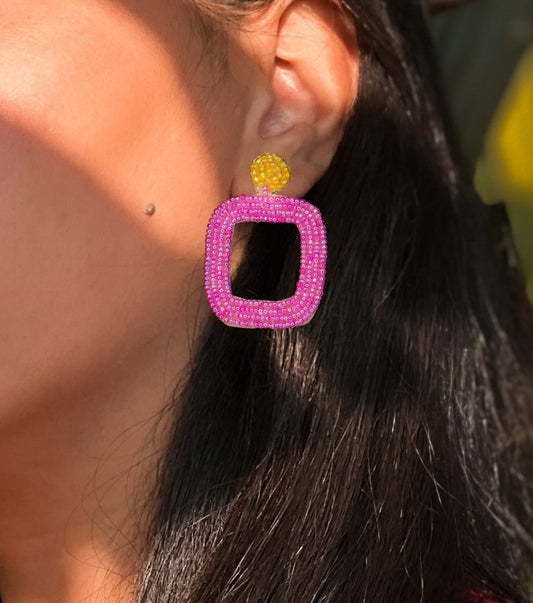 Ruhani Embroidered Earrings : Handmade