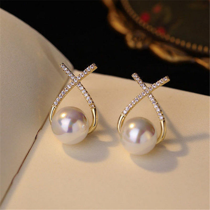 Pearl Bling Earrings