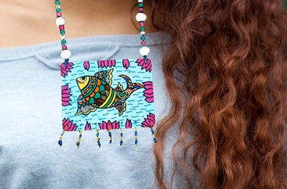 Maaya Necklace, Handpainted : Handmade