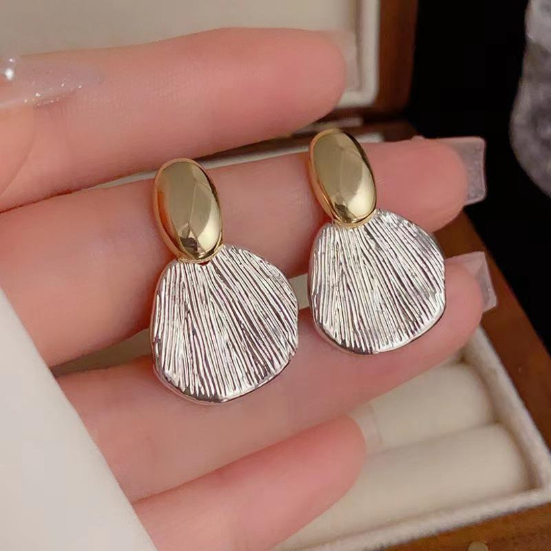 Drop Dual Tone Earrings