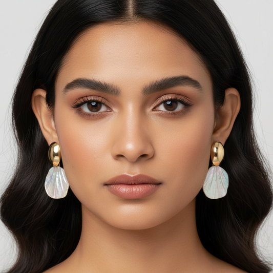 Drop Dual Tone Earrings