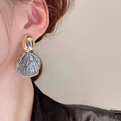 Drop Dual Tone Earrings