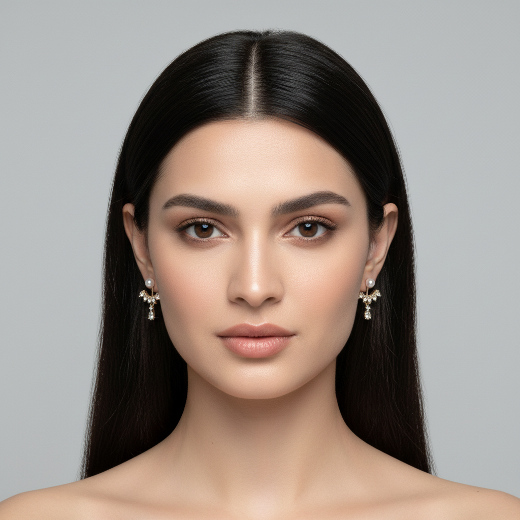 Pearl Bling Statement Earrings