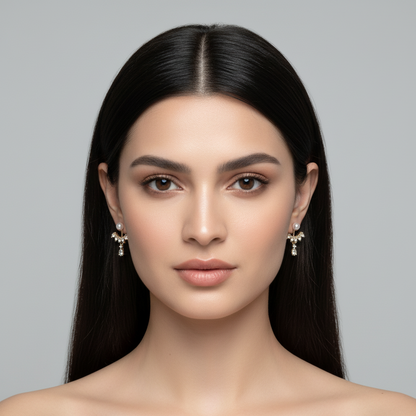 Pearl Bling Statement Earrings