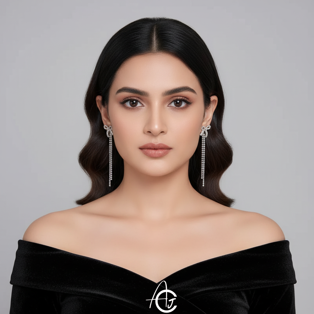 Bow Long Chain Earrings