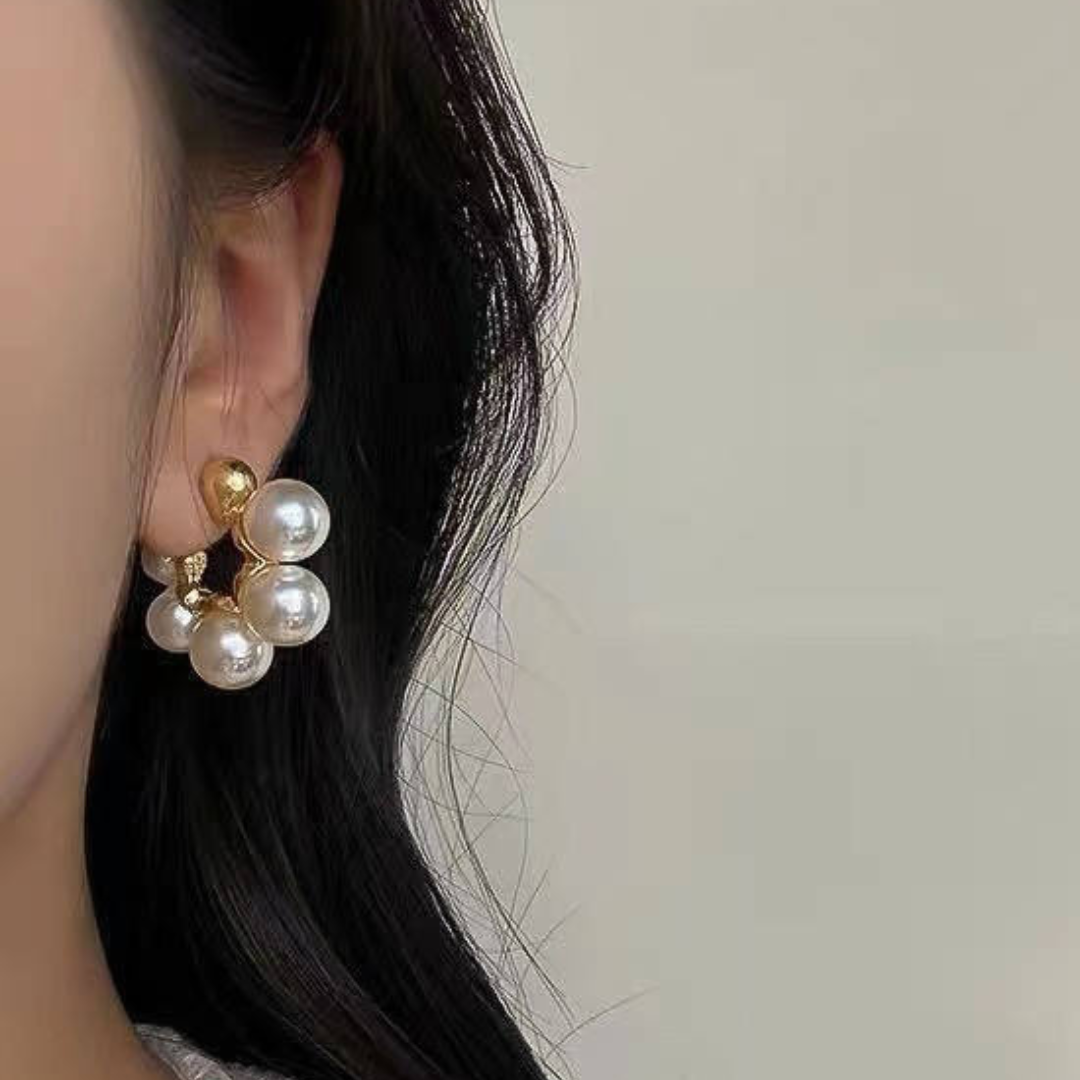 Pretty Pearl Hoop Earrings