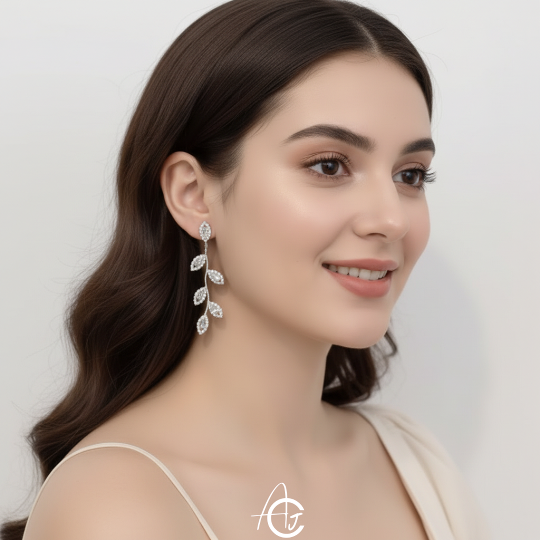 Leaves Long Chain Earrings