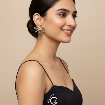 Dual Tone Earrings