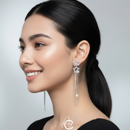 Star Long Chain Earrings