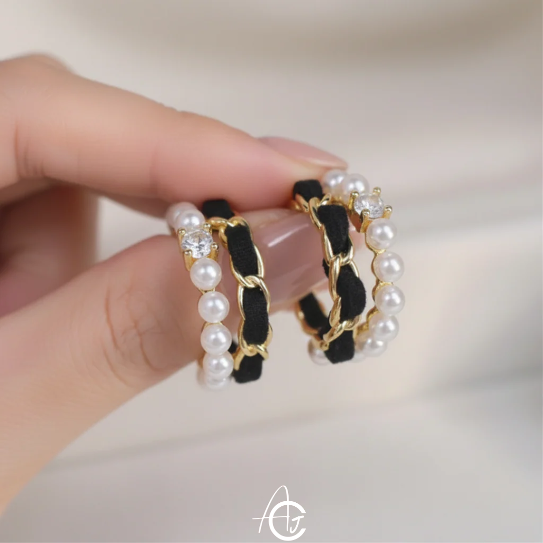 Pretty Pearl Hoop Earrings