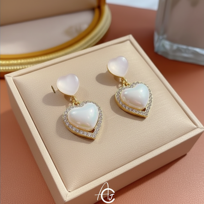 Statement Heart Drop Earrings