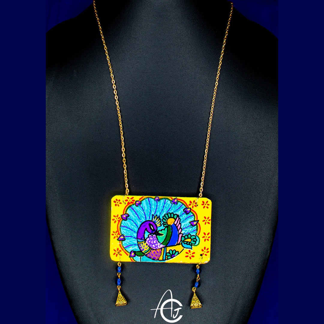 Statement Necklace, Handpainted : Handmade
