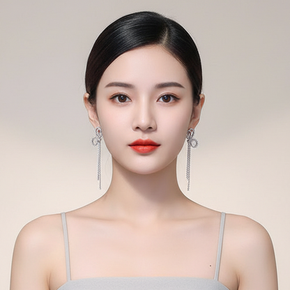 Bling Bow Statement Earrings