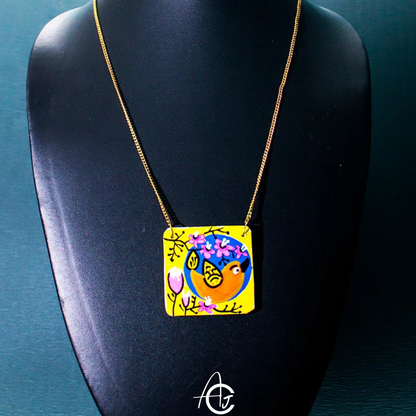 Statement  Necklace, Handpainted : Handmade