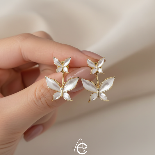 Bling Drop Butterfly Earrings