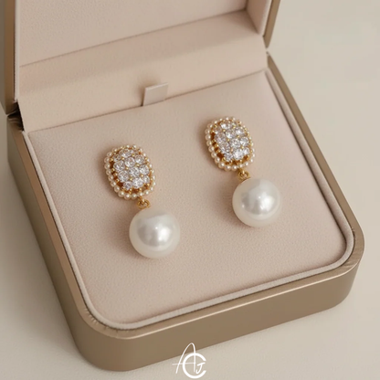 Bling Pearl Earrings