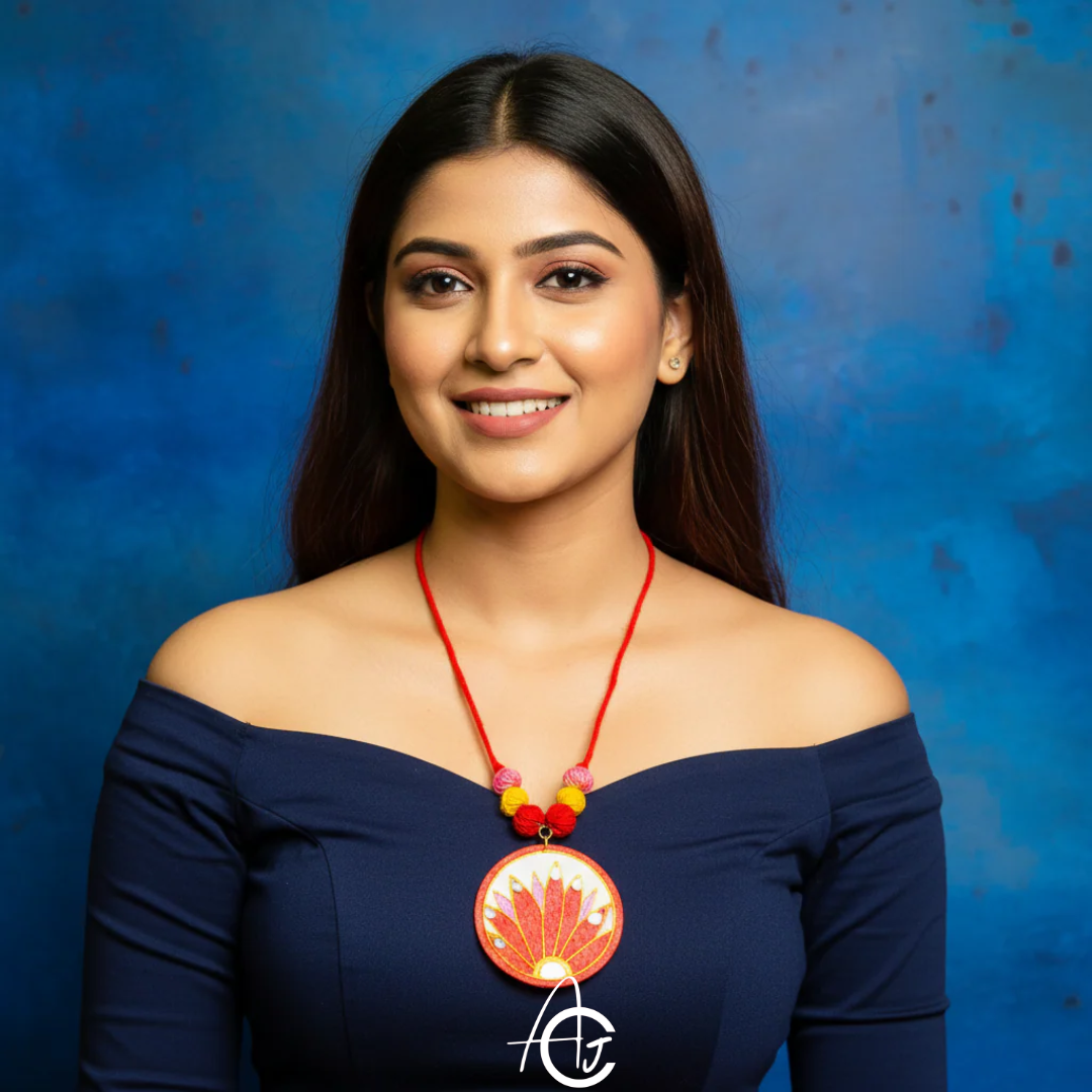 Statement Necklace, Handpainted :  Handmade