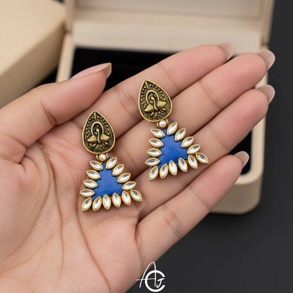 Statement Earrings, Handpainted : Handmade