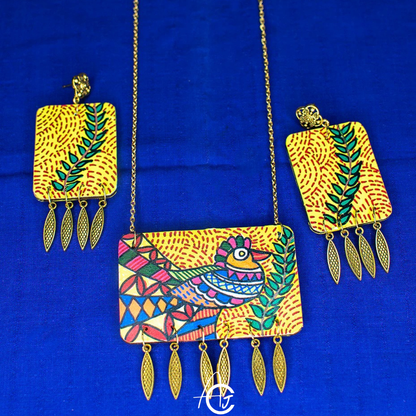 Statement Necklace Set, Handpainted : Handmade