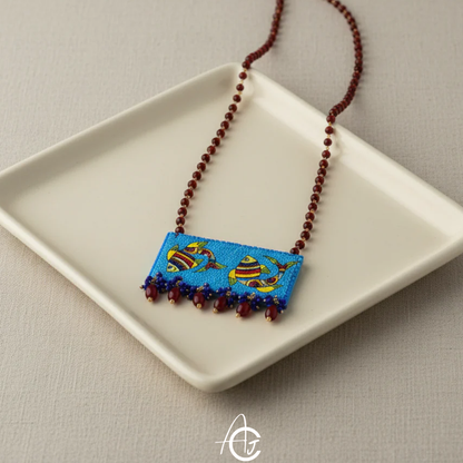 Statement Necklace, Handpainted : Handmade