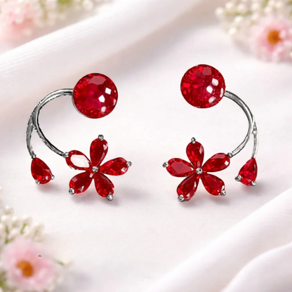 Pearl And Flower Earrings