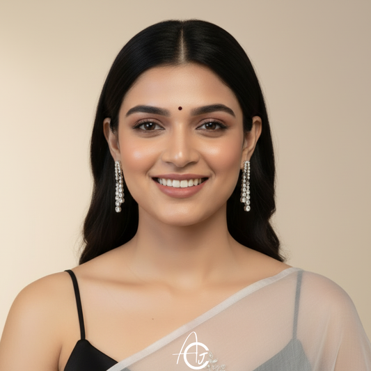 Bling Pearl Statement Earrings