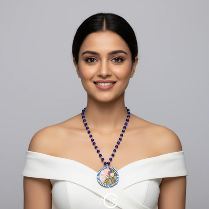 Statement Necklace, Handpainted : Handmade