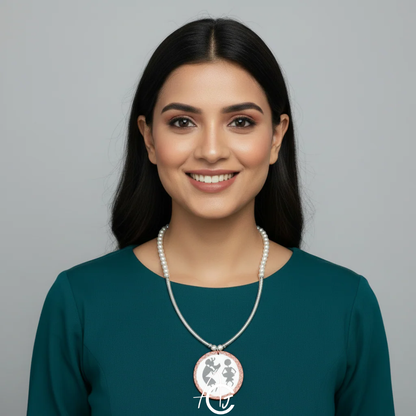 Statement Necklace, Handpainted : Handmade