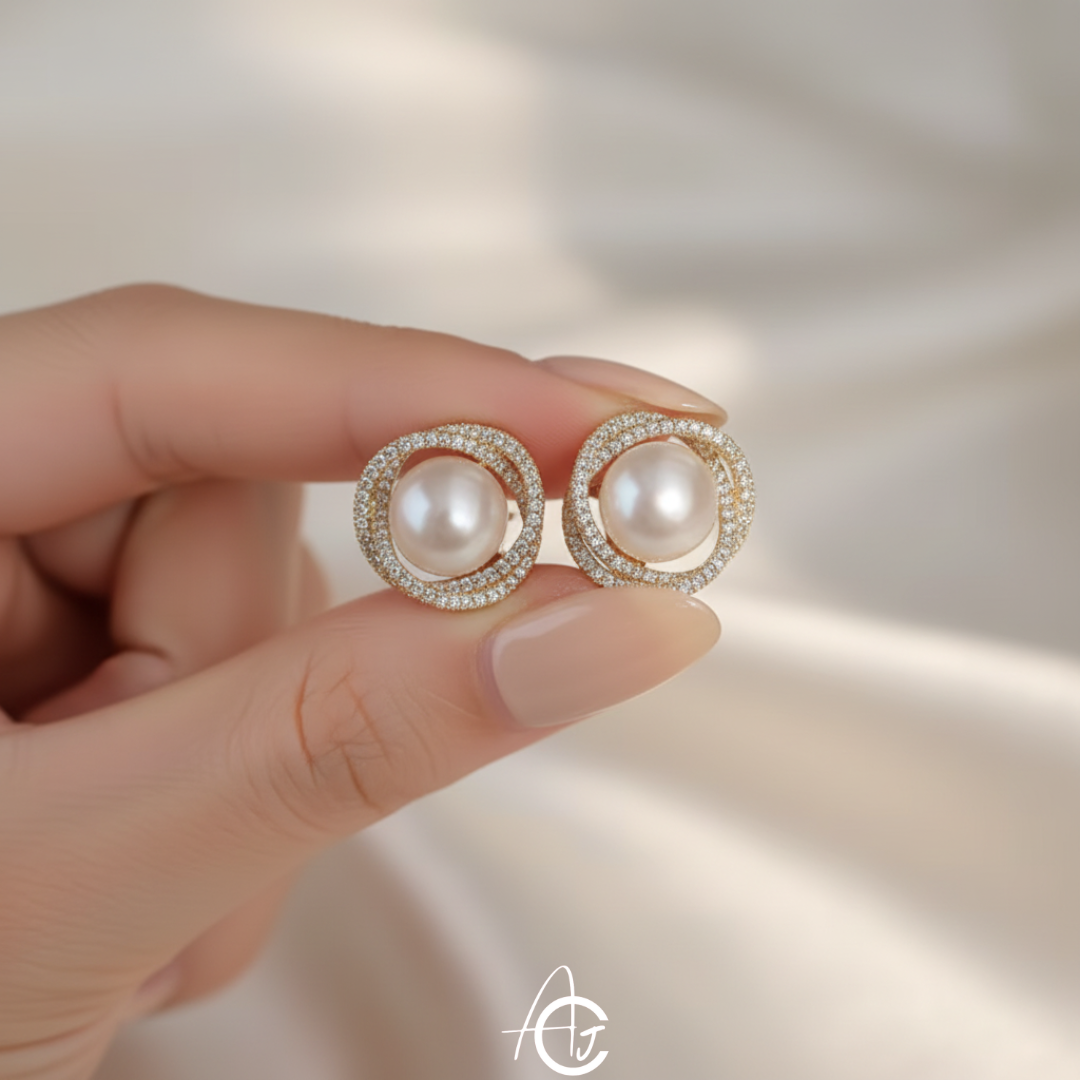Bling Pearl Earrings