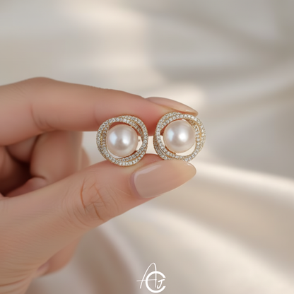 Bling Pearl Earrings