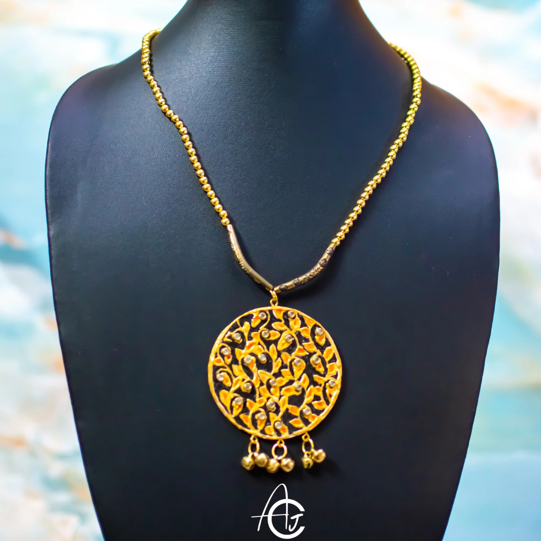 Statement Beauty Necklace, Handpainted : Handmade