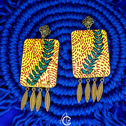 Statement Earrings, Handpainted : Handmade
