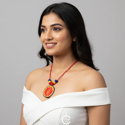 Statement Necklace, handpainted : Handmade