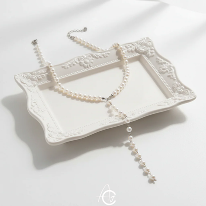 Pearl And Chain Necklace