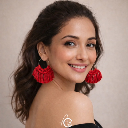Macrame Earrings : Handmade