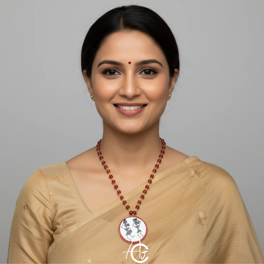 Statement Necklace, Handpainted : Handmade