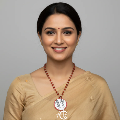 Statement Necklace, Handpainted : Handmade