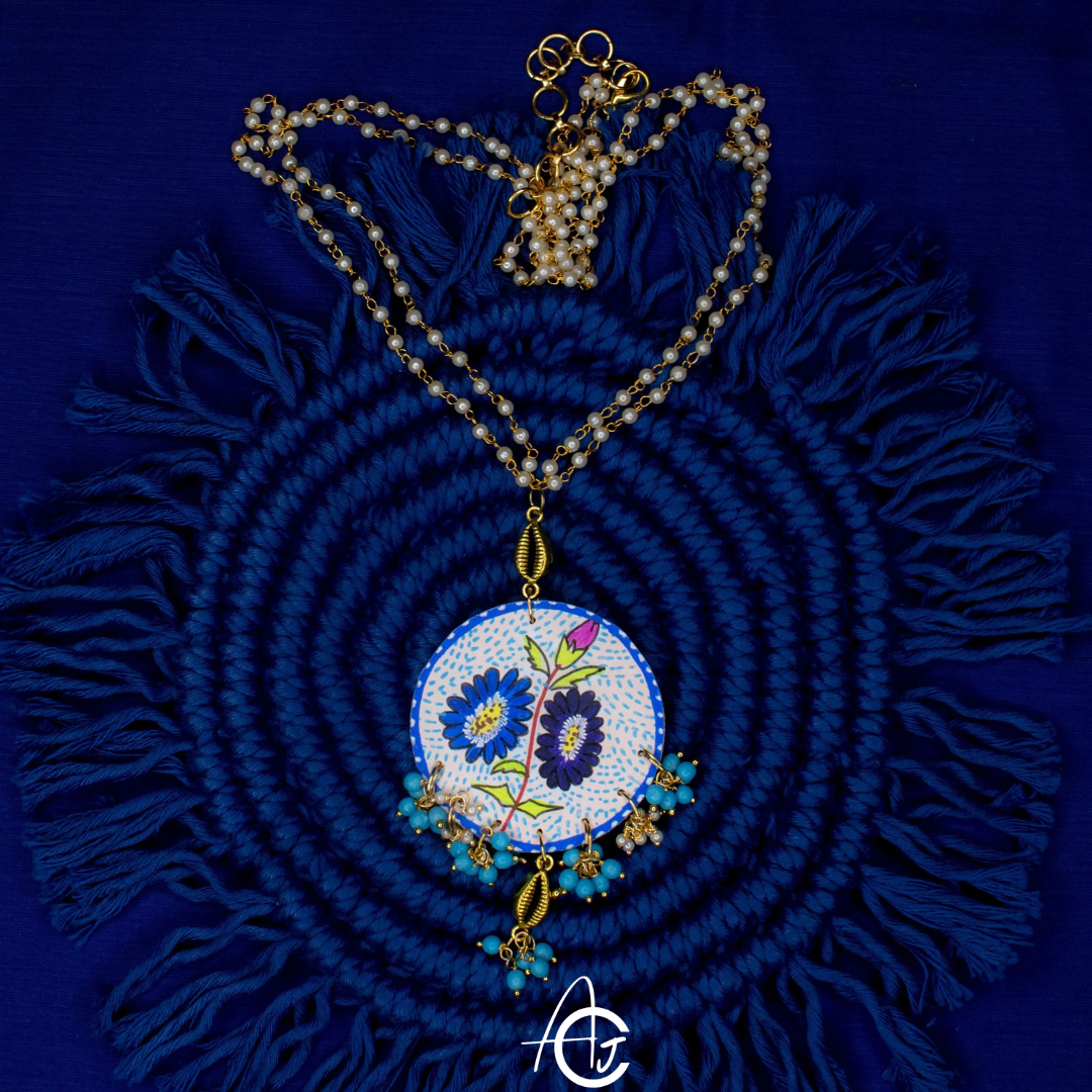 Statement Necklace, Handpainted : Handmade